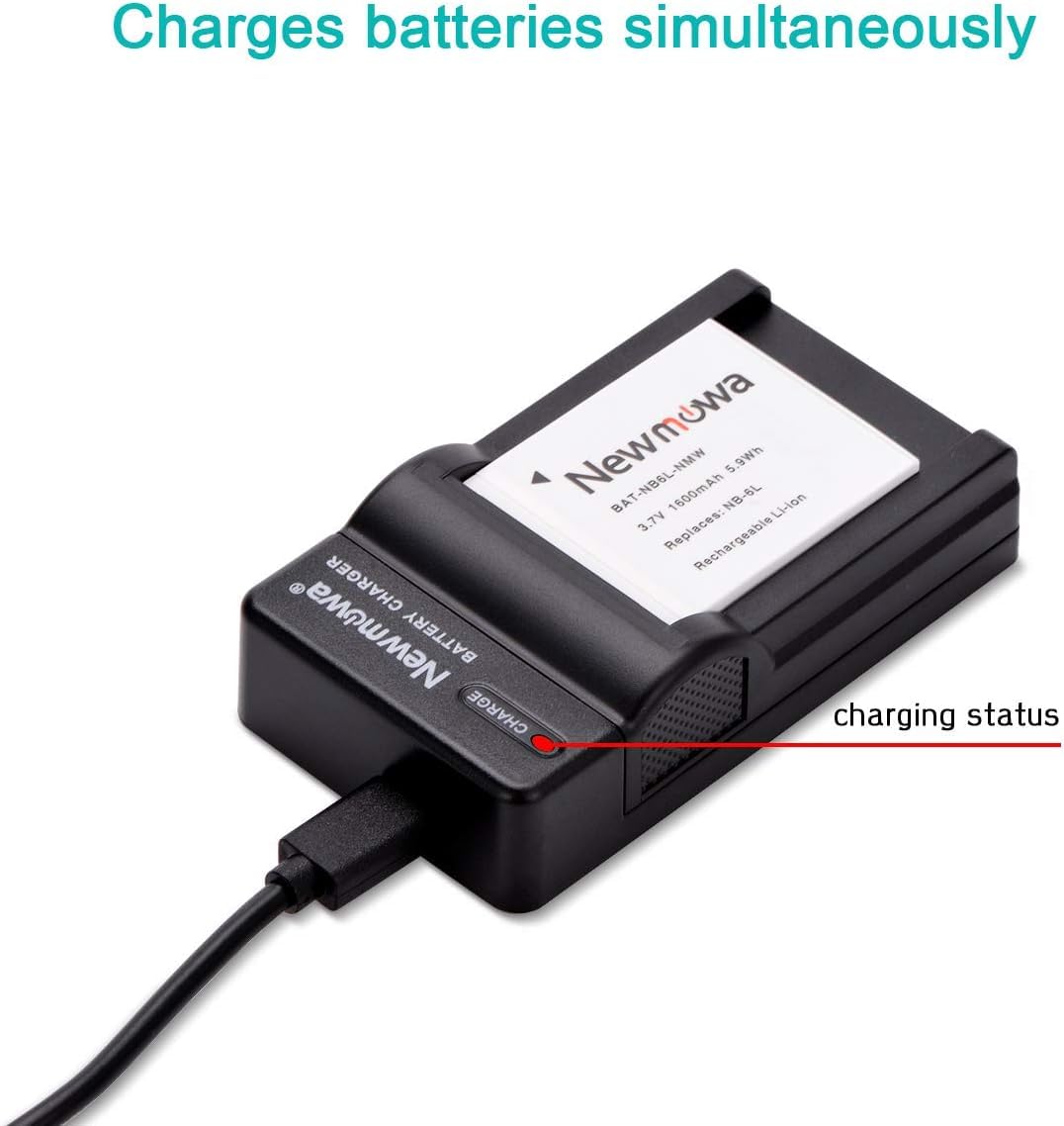 Amazon.com : Newmowa NB-6L NB-6LH Battery (2 Pack) and USB Charger